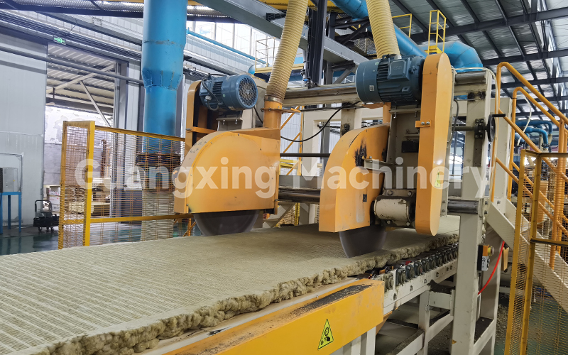 cross cutting and automatic stacking system in rock wool line